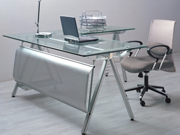 Glass Executive Desk CG-BLBT-05